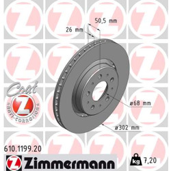 Tarcza hamulcowa ZIMMERMANN 610.1199.20