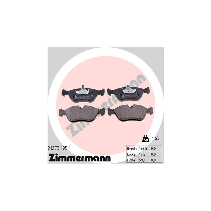 Klocki hamulcowe ZIMMERMANN 21273.195.1