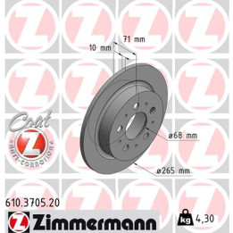 Tarcza hamulcowa ZIMMERMANN 610.3705.20