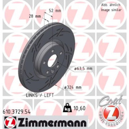 Tarcza hamulcowa ZIMMERMANN 610.3729.54