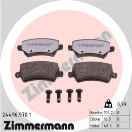 Klocki hamulcowe ZIMMERMANN 24496.970.1