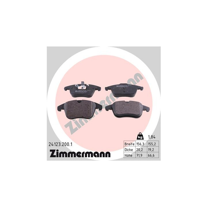 Klocki hamulcowe ZIMMERMANN 24123.200.1