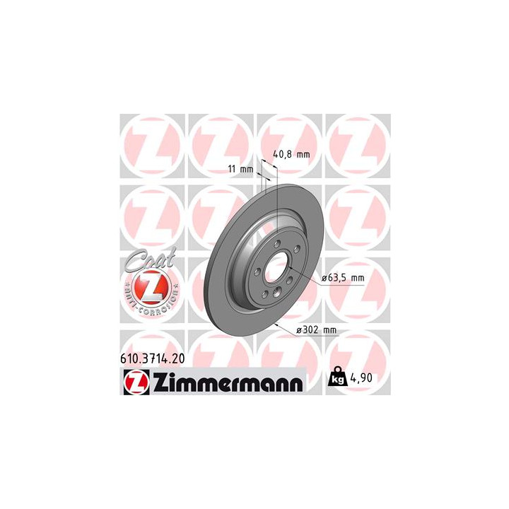 Tarcza hamulcowa ZIMMERMANN 610.3714.20