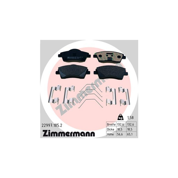 Klocki hamulcowe ZIMMERMANN 22997.185.2