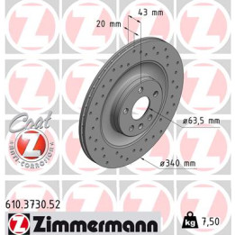 Tarcza hamulcowa ZIMMERMANN 610.3730.52