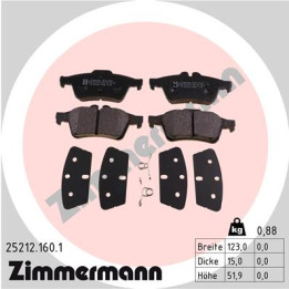 Klocki hamulcowe ZIMMERMANN 25212.160.1