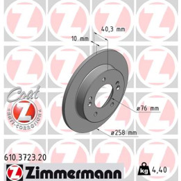Tarcza hamulcowa ZIMMERMANN 610.3723.20