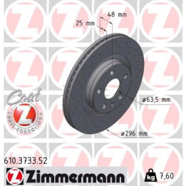 Tarcza hamulcowa ZIMMERMANN 610.3733.52