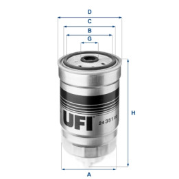 Filtr paliwa UFI 24.351.00