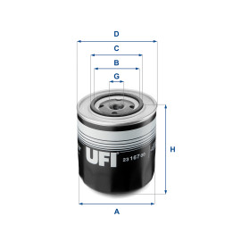 Filtr oleju UFI 23.167.00