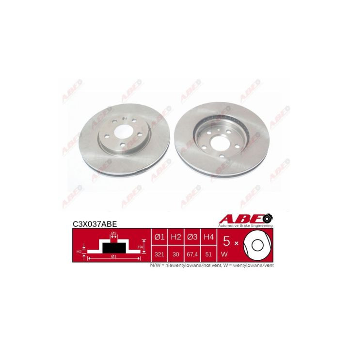 Tarcza hamulcowa ABE C3X037ABE