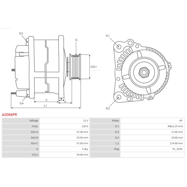 Alternator AS-PL A0066PR