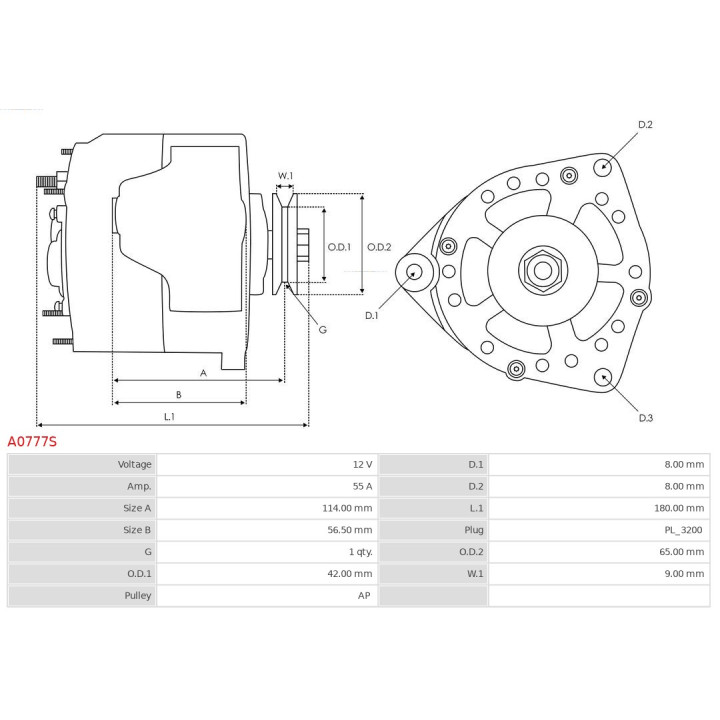 Alternator AS-PL A0777S