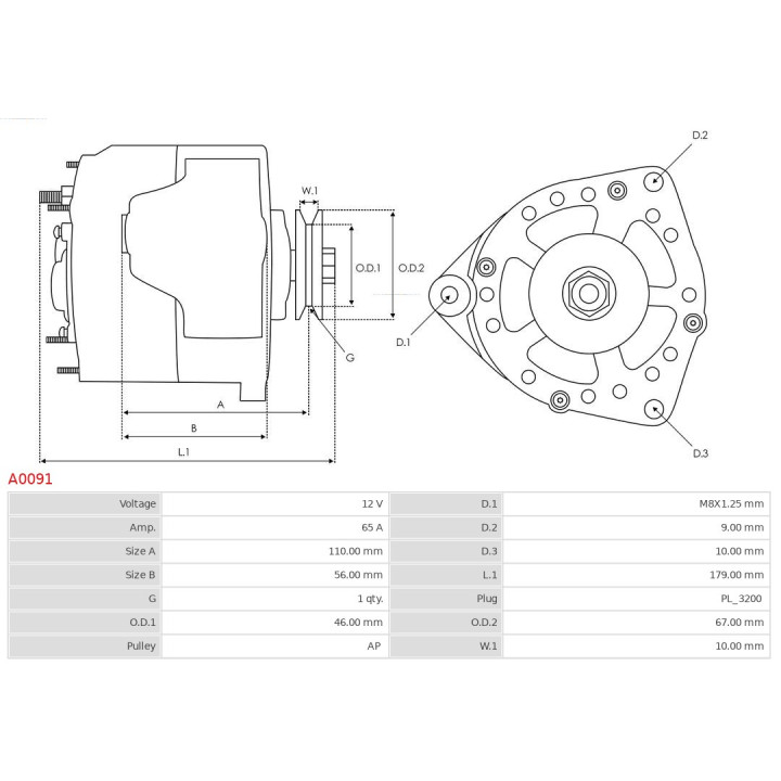 Alternator AS-PL A0091