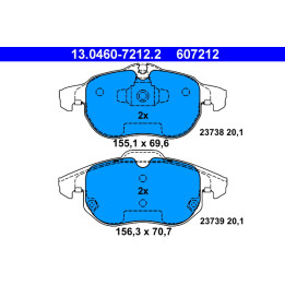 Klocki hamulcowe ATE 13.0460-7212.2