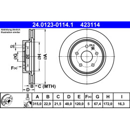 Tarcza hamulcowa ATE 24.0123-0114.1