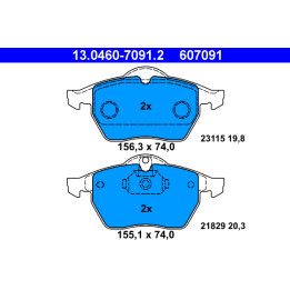 Klocki hamulcowe ATE 13.0460-7091.2