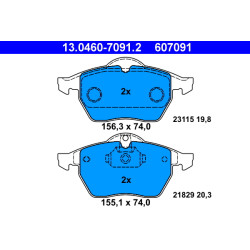 Klocki hamulcowe ATE 13.0460-7091.2