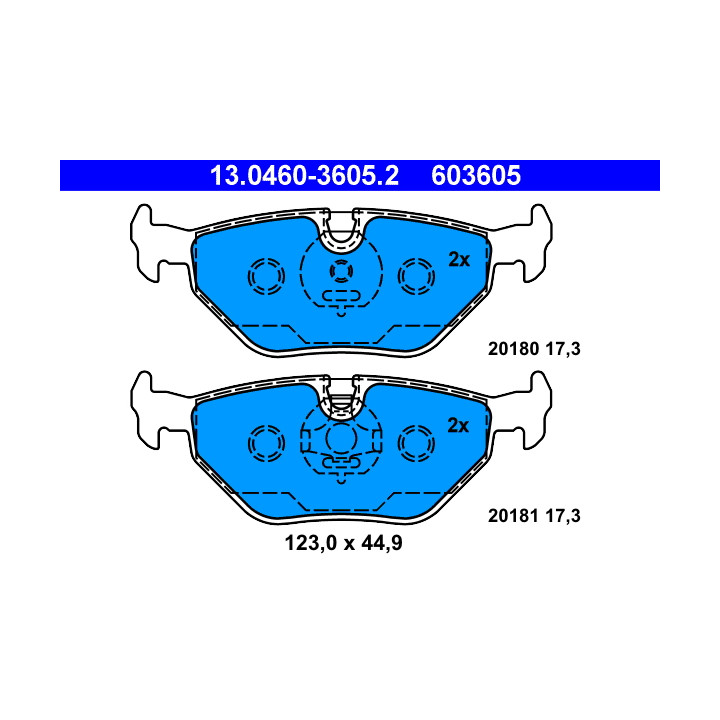 Klocki hamulcowe ATE 13.0460-3605.2