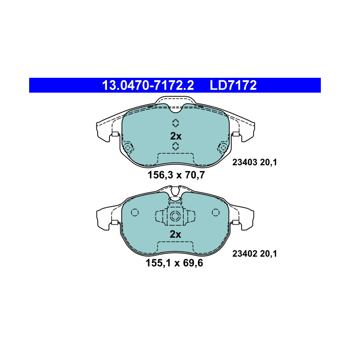 Klocki hamulcowe ATE 13.0470-7172.2