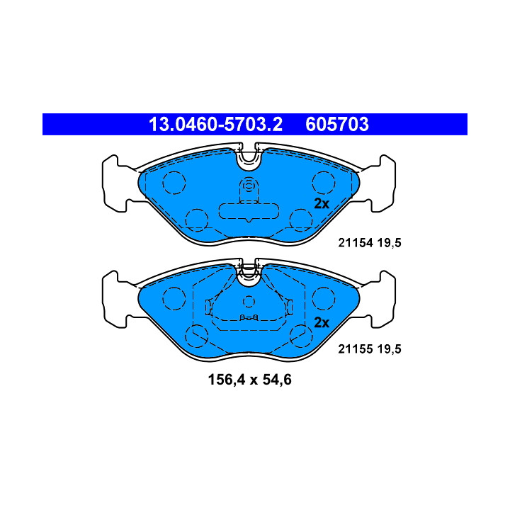 Klocki hamulcowe ATE 13.0460-5703.2