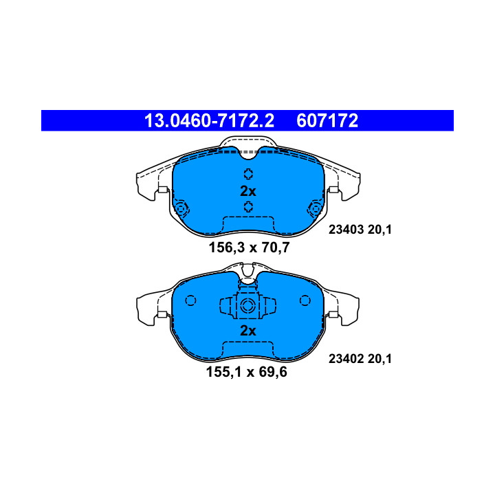 Klocki hamulcowe ATE 13.0460-7172.2