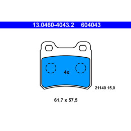 Klocki hamulcowe ATE 13.0460-4043.2