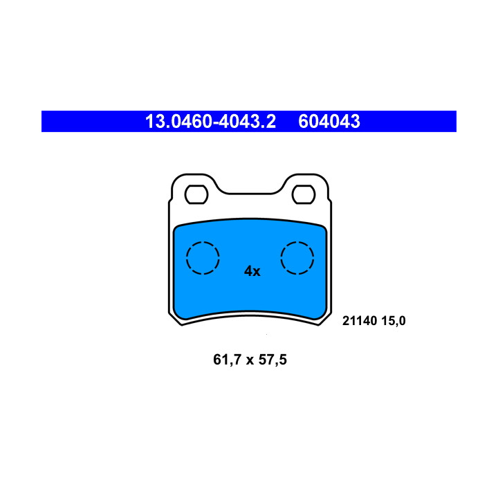 Klocki hamulcowe ATE 13.0460-4043.2