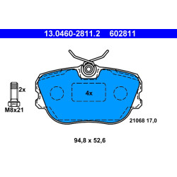 Klocki hamulcowe ATE 13.0460-2811.2