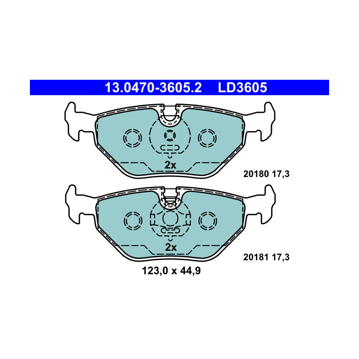 Klocki hamulcowe ATE 13.0470-3605.2