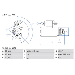 Rozrusznik BOSCH 0 986 017 420