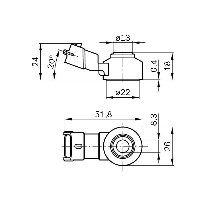 Czujnik spalania stukowego BOSCH 0 261 231 173