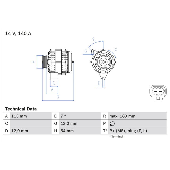 Alternator BOSCH 0 986 083 820