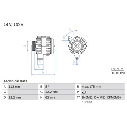 Alternator BOSCH 0 986 048 801