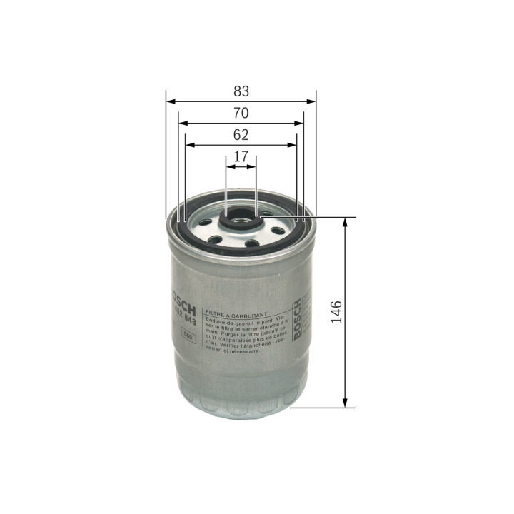 Filtr paliwa BOSCH F 026 402 043