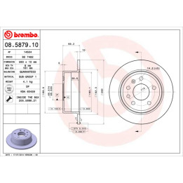 Tarcza hamulcowa BREMBO 08.5879.10
