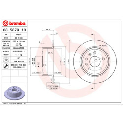 Tarcza hamulcowa BREMBO 08.5879.10