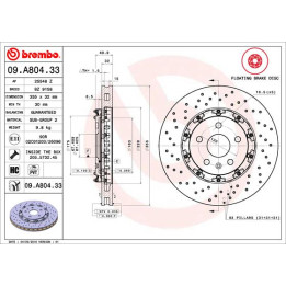 Tarcza hamulcowa BREMBO 09.A804.33