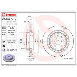 Tarcza hamulcowa BREMBO 09.B507.11