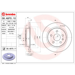 Tarcza hamulcowa BREMBO 08.A970.11