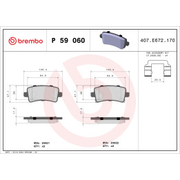 Klocki hamulcowe BREMBO P 59 060