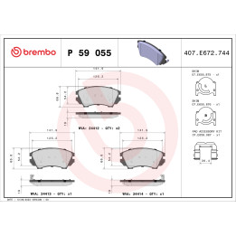 Klocki hamulcowe BREMBO P 59 055