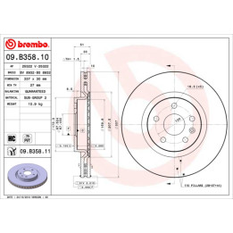 Tarcza hamulcowa BREMBO 09.B358.11