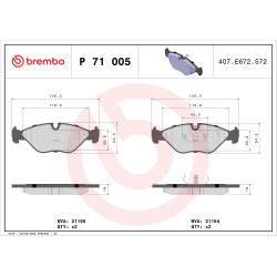 Klocki hamulcowe BREMBO P 71 005