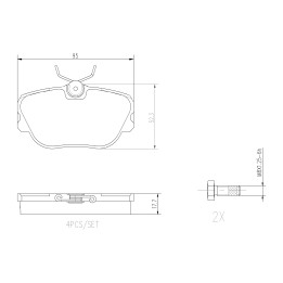 Klocki hamulcowe BREMBO P 71 004