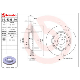 Tarcza hamulcowa BREMBO 09.5035.10