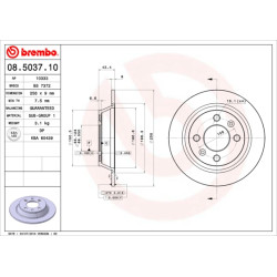 Tarcza hamulcowa BREMBO 08.5037.10