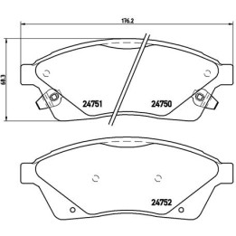 Klocki hamulcowe BREMBO P 09 010