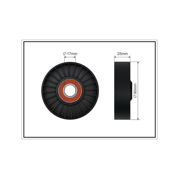 Rolka napinacza paska klinowego wielorowkowego CAFFARO 12-99
