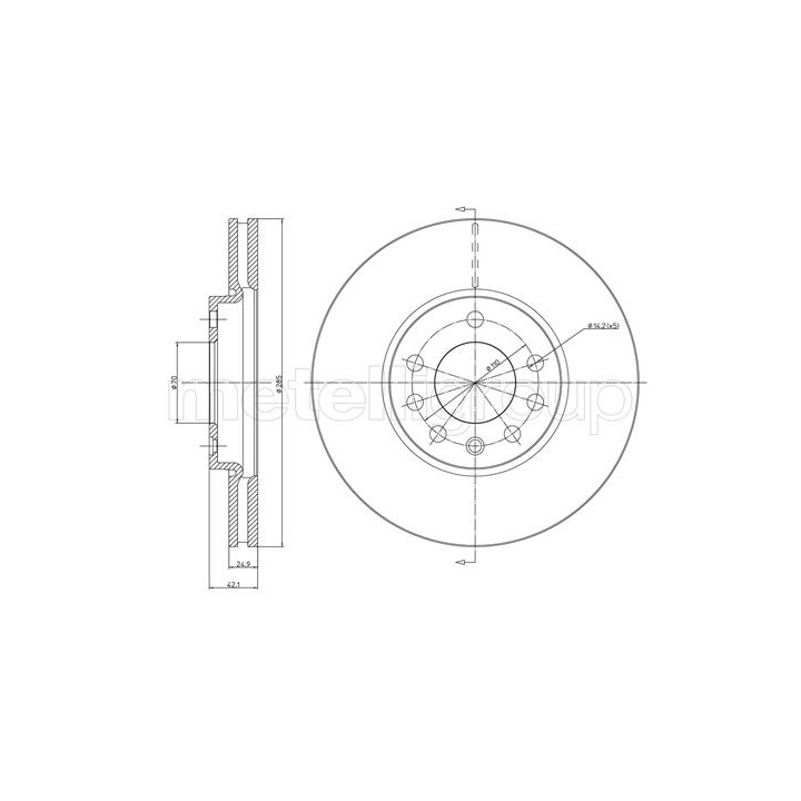 Tarcza hamulcowa CIFAM 800-608C